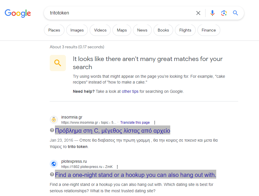 tritotoken search engine result 2nd july 2023 image