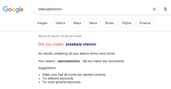 sekvulamonon Google Search Result 18th August 2023