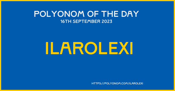 ilarolexi Polyonom Of The Day 16th September 2023 Image