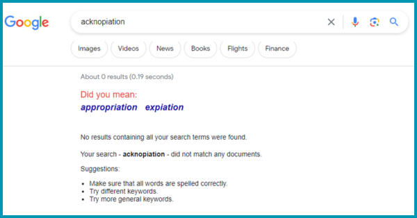 Acknopiation Google Search Result 9th November 2023 Image
