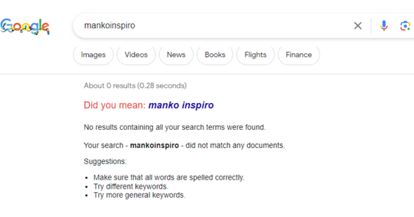 Mankoinspiro Search Engine Nil Result 25th December 2023 Image